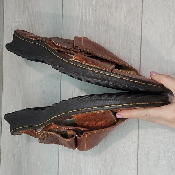 NEW Born Men Leather Crisscross Hook&loop Sandals shoes sz 11 - Picture 9 of 13